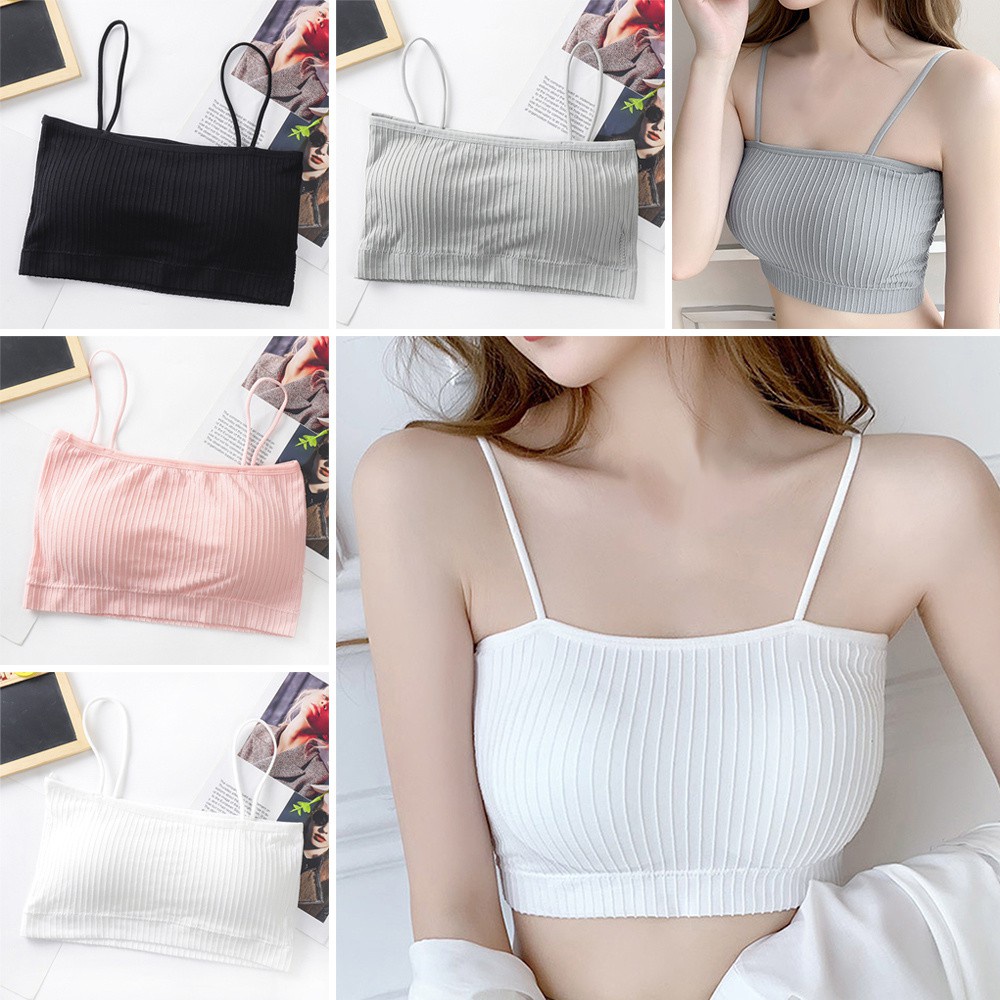 Áo Lót Hai Dây Co Giãn Màu Trơn Thời Trang Mùa Hè Cho Nữ | BigBuy360 - bigbuy360.vn