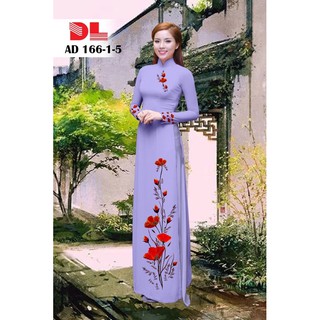 Vải may áo dài in hoa mềm rũ