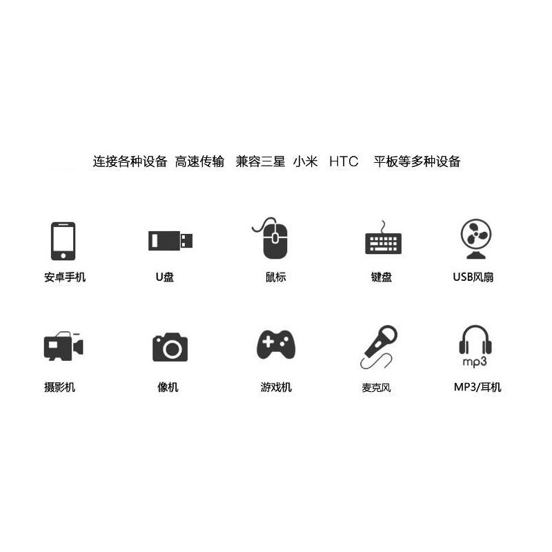 Cáp OTG chân Micro USB cho các máy Samsung, Xiaomi, Sony, HTC, LG