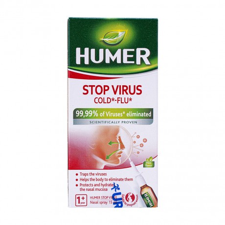 Dung dịch xịt mũi Humer Stop Virus (Nước biển sâu nguyên chất 100%) Phòng Ngừa Cảm Cúm (15ml)