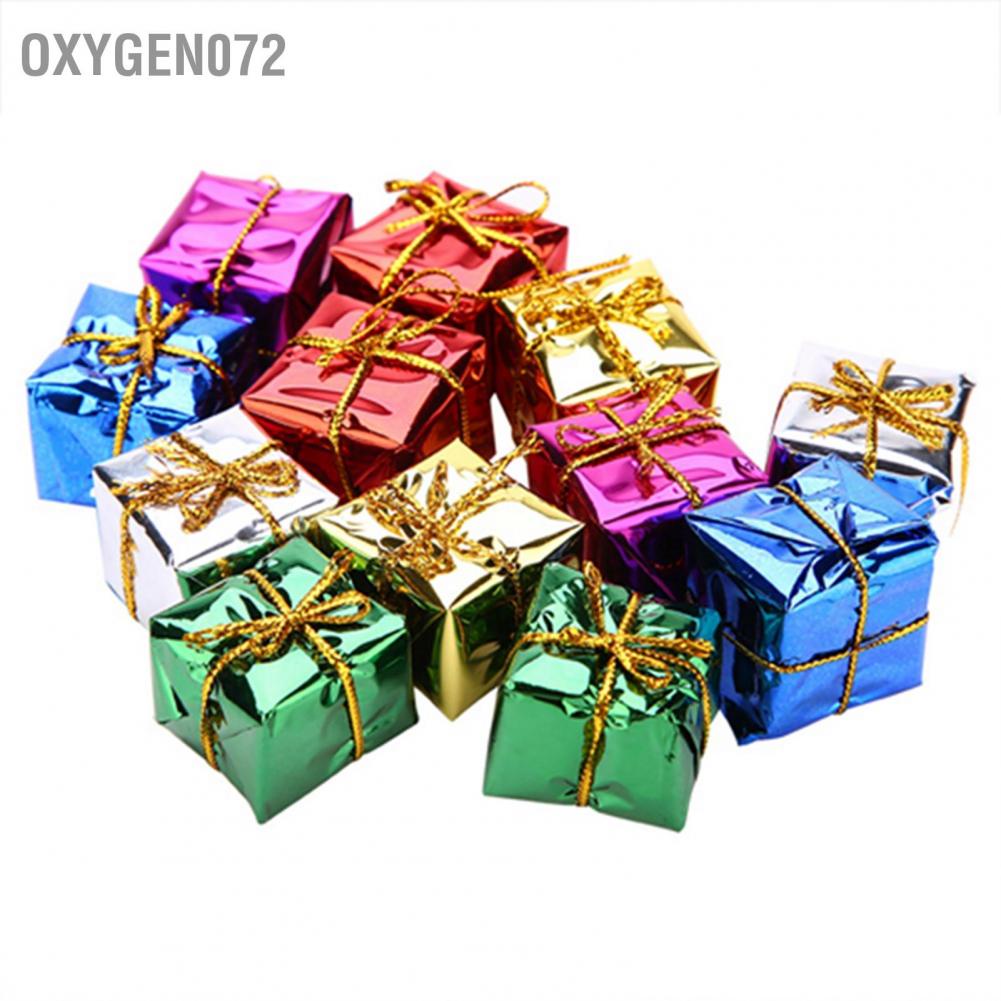 Oxygen072 12PCS Gift Box Pendant Hanging Ornament for Christmas Tree Xmas Parties Decor Cây thông Noel