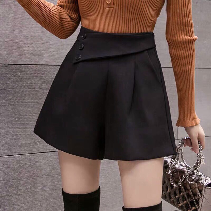 [HOT] Quần Short Nữ Cạp Cao Đính Khuy Siêu Hot 💕 Chất Vitex Đẹp Mềm Mịn | BigBuy360 - bigbuy360.vn
