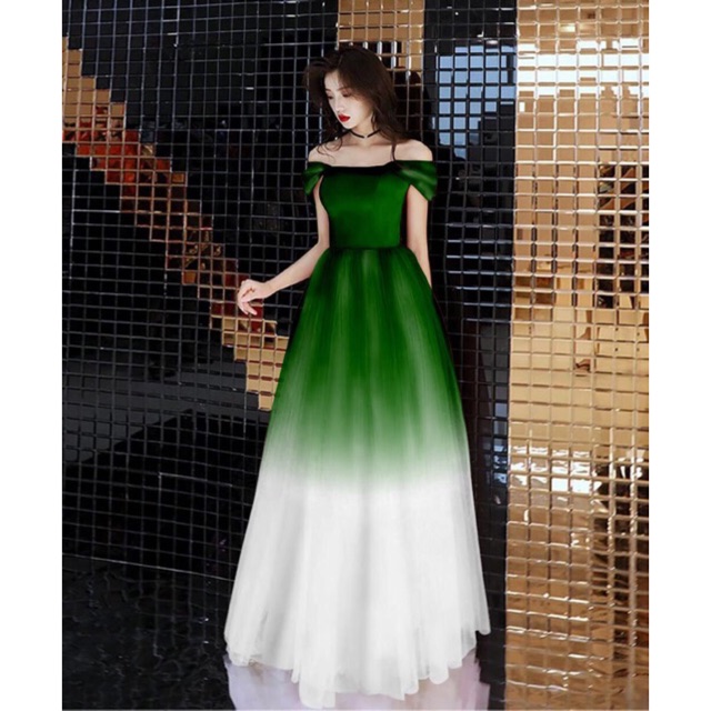 Đầm Maxi xoè 2 dây trễ vai phối màu ombre SIÊU XINH - MS147- Size M/L đến 57kgMM MM