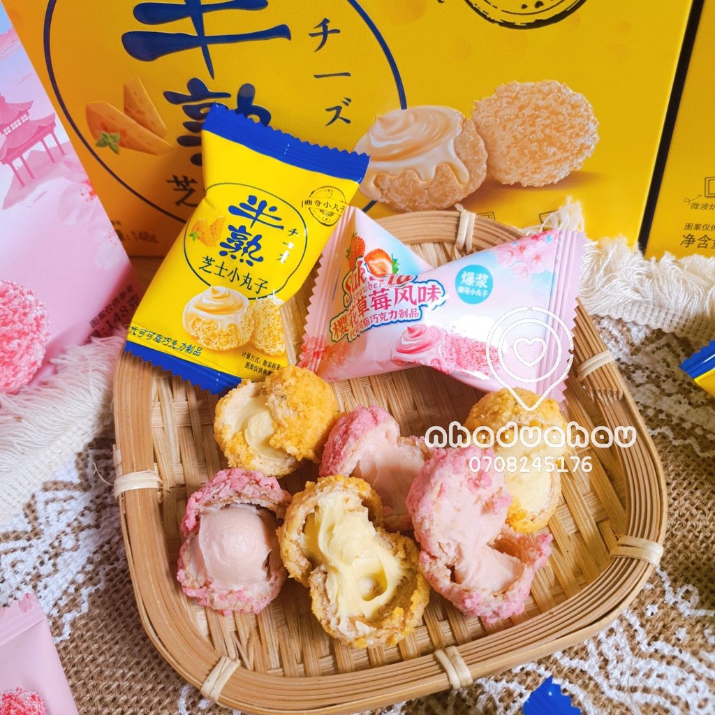 BAO BÌ TẾT - Sô cô la oreo viên nhân kem sữa phomai tan chảy mix vị BODI hộp giấy 200g
