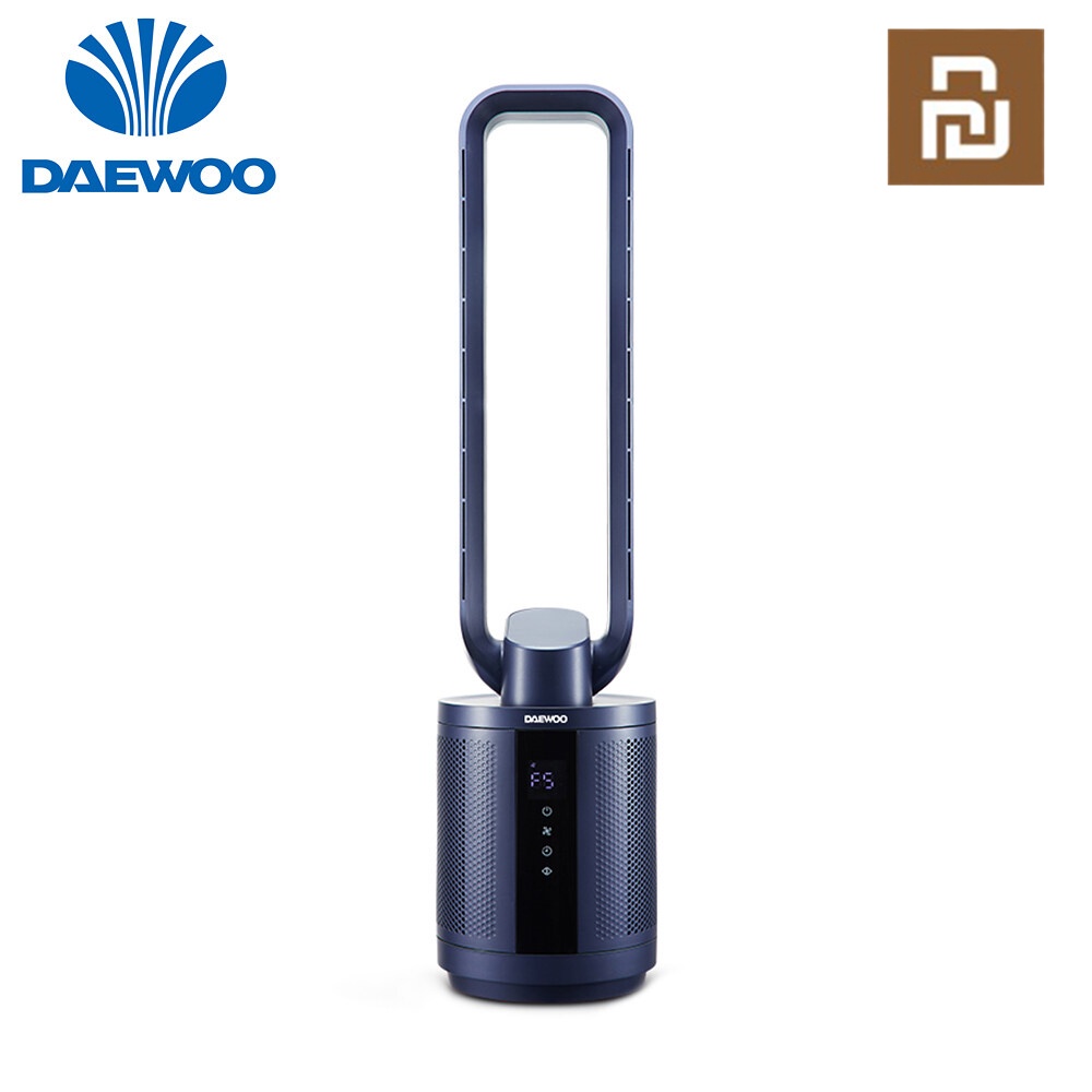 Xiaomi Youpin DAEWOO F9MAXQuạt làm mát không cánh Nâng cấp mới ECO Chức năng thông minh Máy lọc không khí & Bộ lọc ion âm 9 tốc độ gió Mạnh mẽ nhưng tiếng ồn thấp Định thời gian làm mát Quạt không lá an toàn cho gia đình
