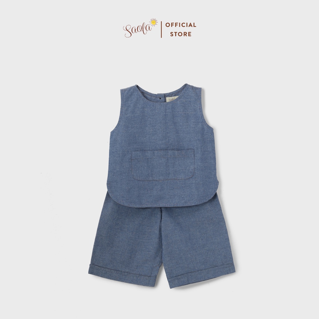 Bộ Áo Quần Linen Thoáng Mát Cho Bé Trai / Bé Gái - AMY SET - SEL007 - SAOLA KIDS CLOTHING