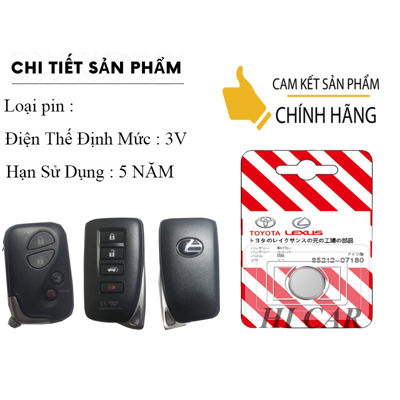 Pin chìa khóa ô tô Lexus Es200 / Es 250 chính hãng Panasonic