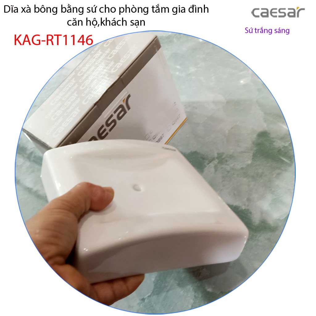 Kệ sứ phòng tắm, dĩa đựng xà bông Caesar KAG-RT1146