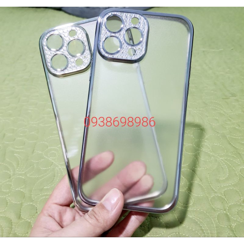 Ốp lưng Bảo Vệ Ống Kính Camera gắn đá Dành Cho iPhone 13 Pro max / 13 pro / 13 / 12 pro max / 11 pro max