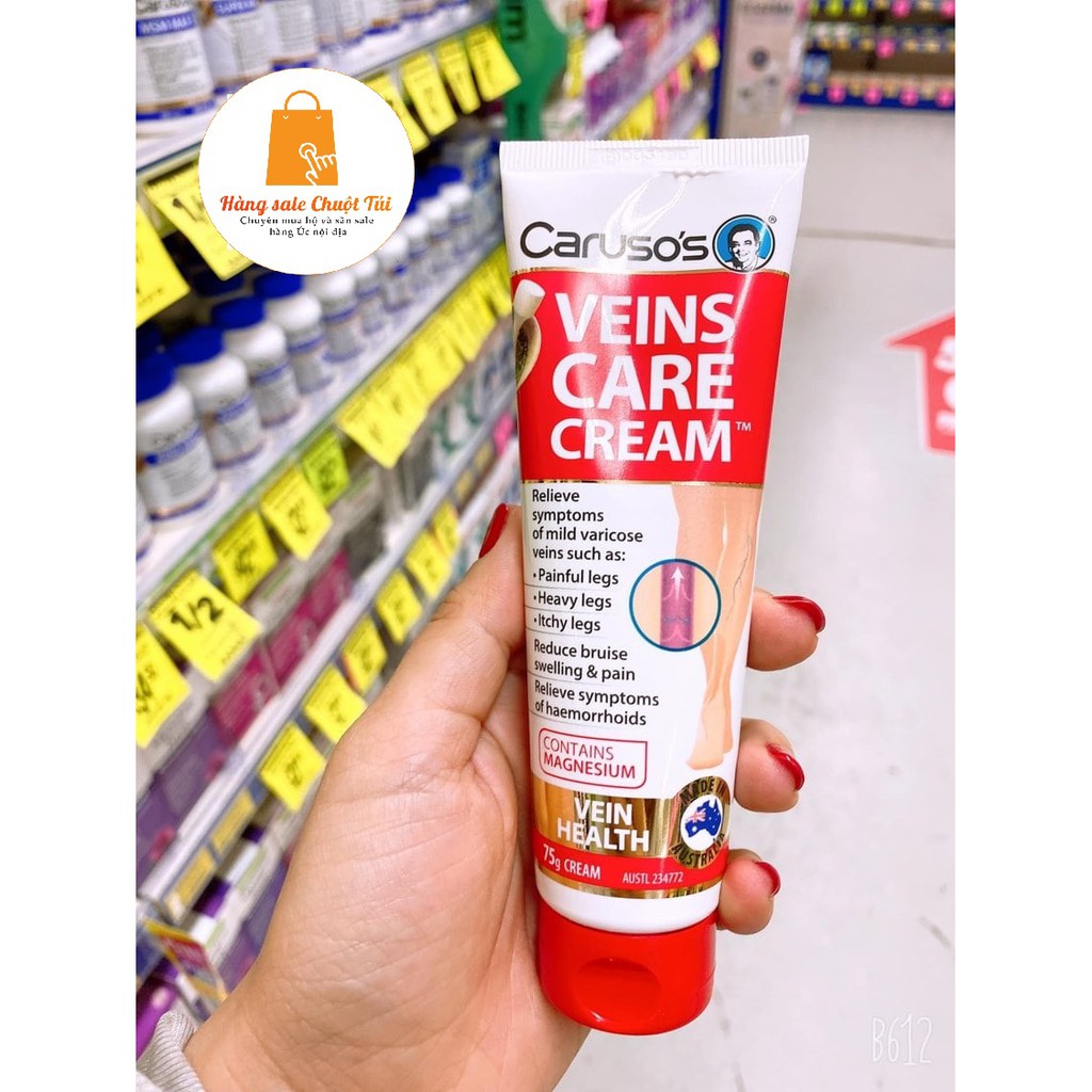 Kem thoa & viên uống giảm co giãn tĩnh mạch Carusos Natural Health Veins Care