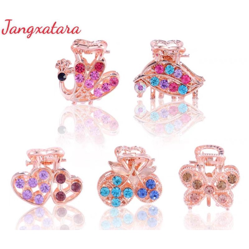 Kẹp tóc kim loại đính đá nhỏ bên hông nữ phía sau hàn quốc