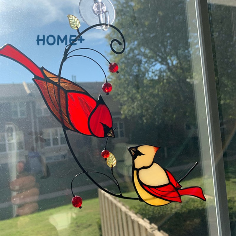 Phụ kiện treo hình đôi chim dùng để trang trí cửa sổ