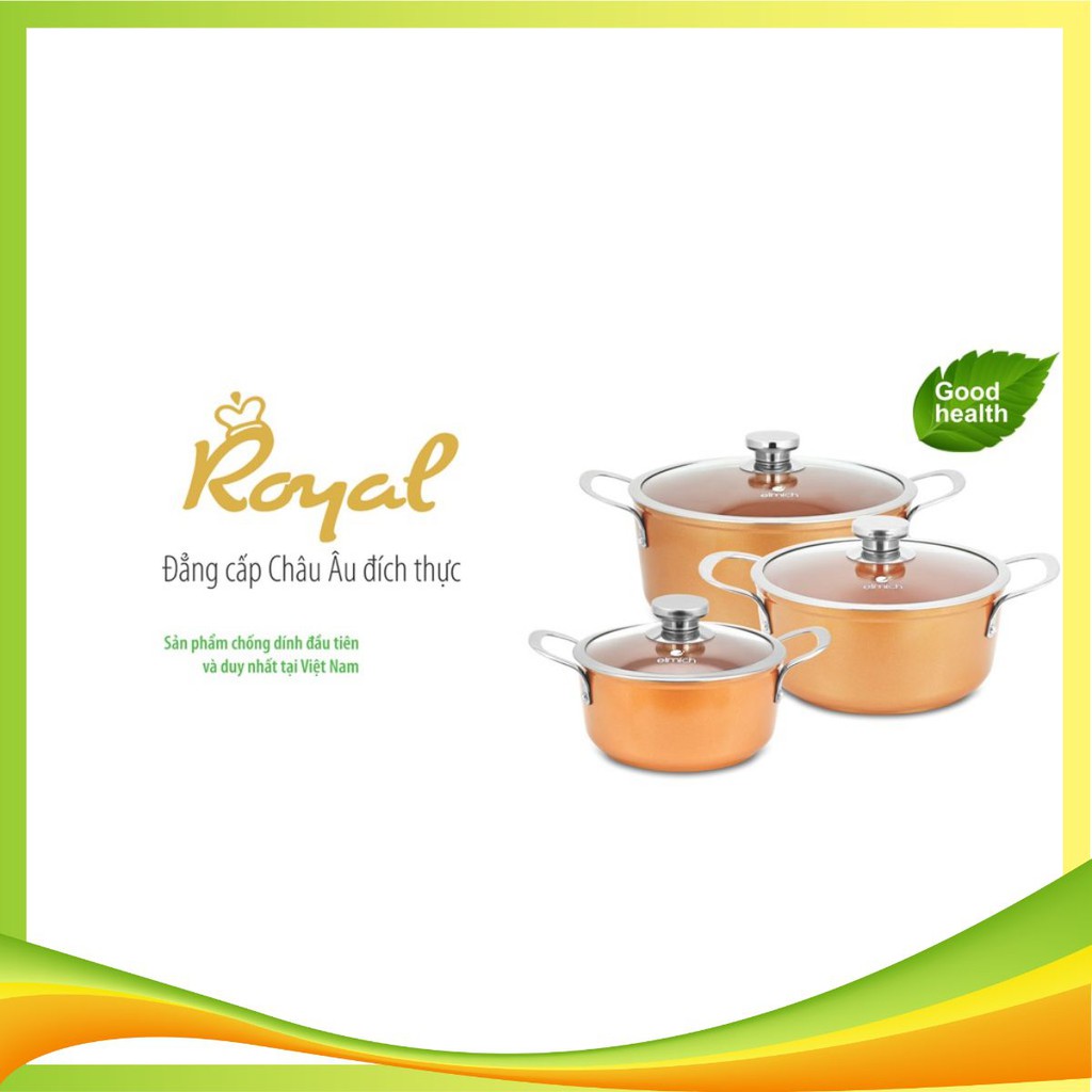 NỒI PHỦ SỨ CAO CẤP FULL INDUCTION ELMICH ROYAL PREMIUM EL 1179 size 22cm
