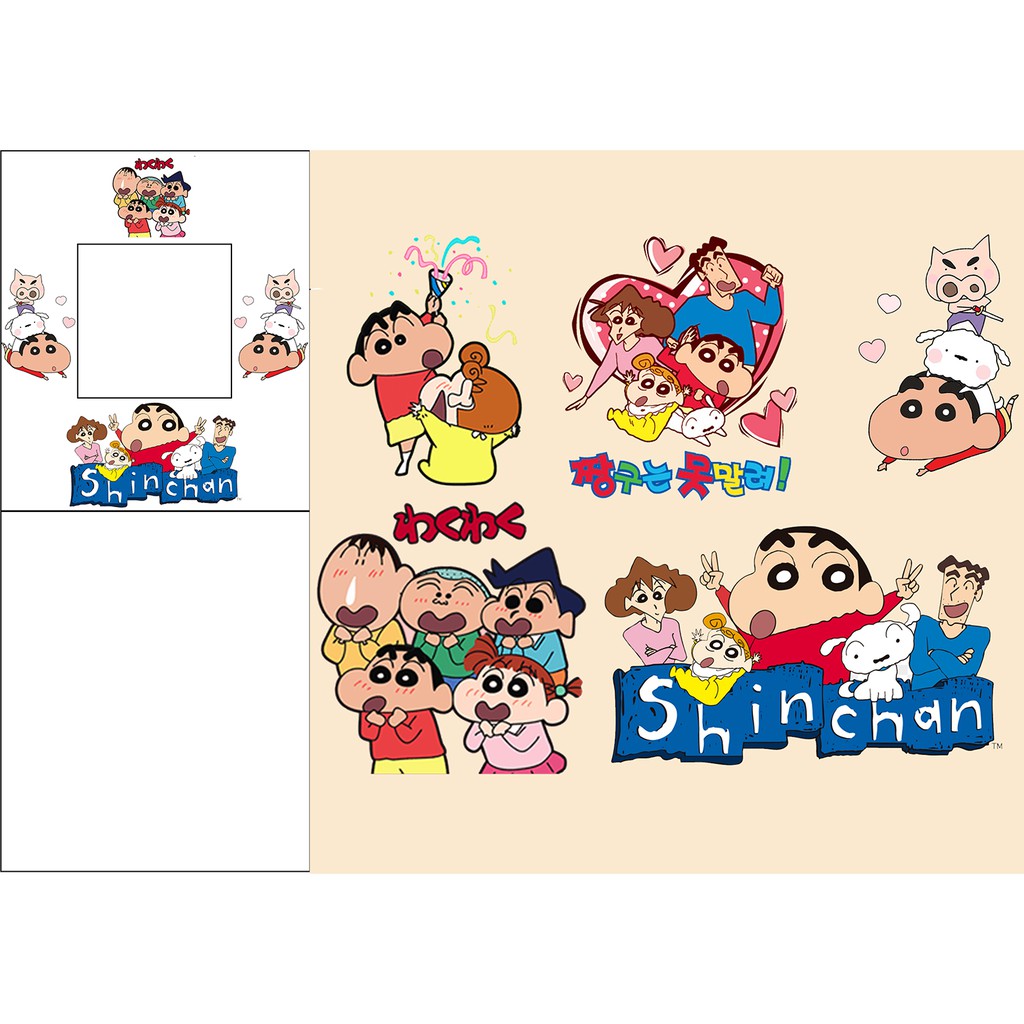 sticker shin cắt rời size to SCI23 có bao giấy cute dễ thương bullet journal