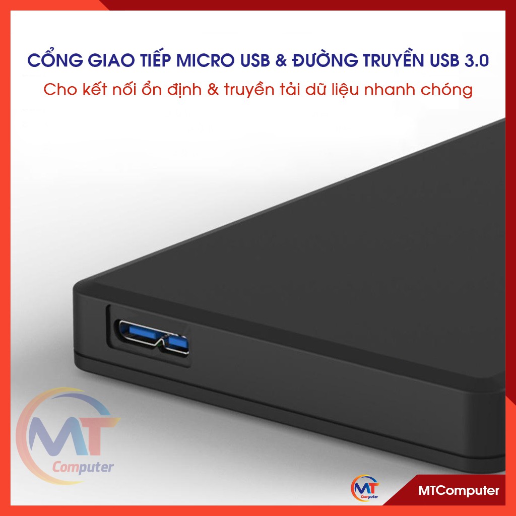 Box ổ cứng 3.0 các loại, hàng chính hãng, dùng cho ổ SSD, HDD laptop kích thước 2.5 inch, kết nối SATA sang USB 3.0