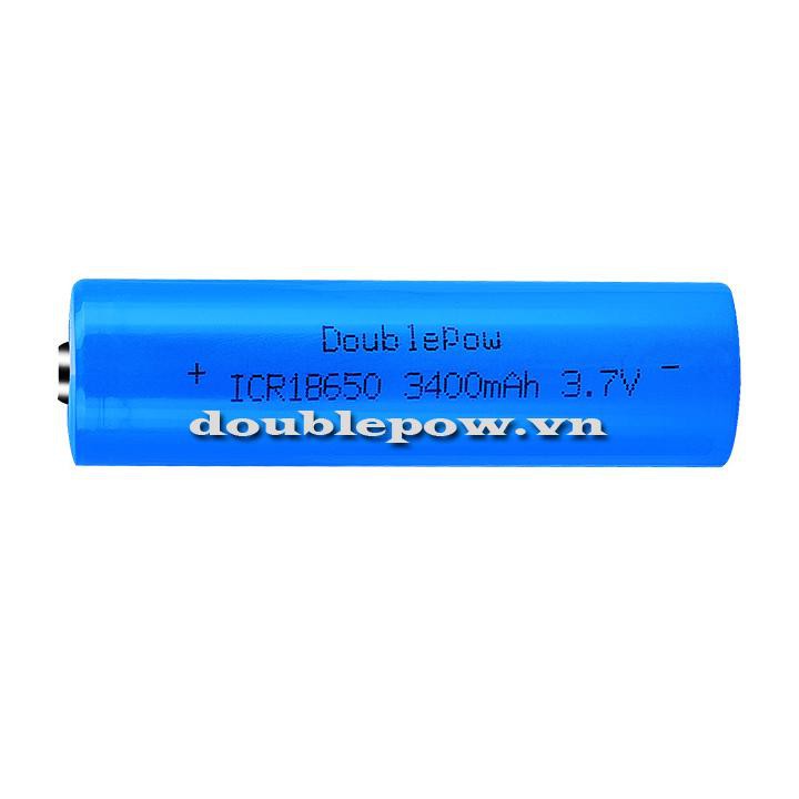 Cell pin sạc 18650 3.7V Doublepow dung lượng thực 3400mAh dùng cho sạc dự phòng, đóng pin các loại máy