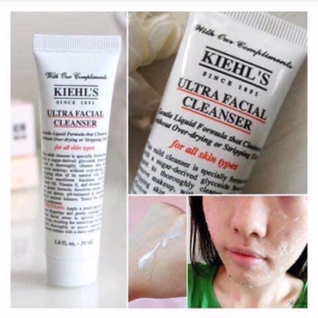 Sữa rửa mặt Kiehls mini da dầu và da khô 30ml Sữa rửa mặt Kiehl’s Hoa cúc Calendula - Ultra Facial Cleanser anvishop