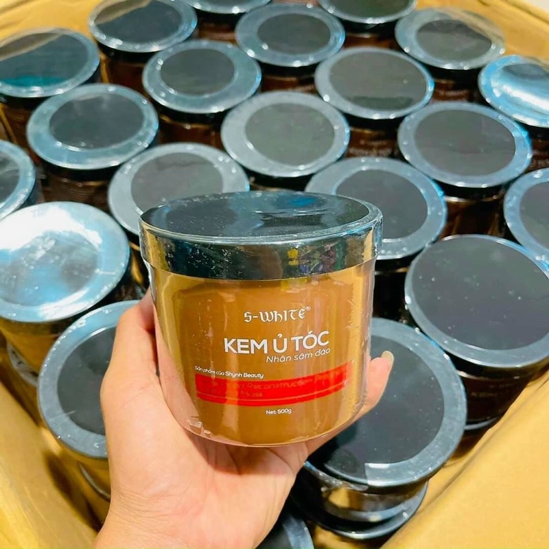 Ủ tóc nhân sâm đào Swhite 500g MẪU MỚI XANH
