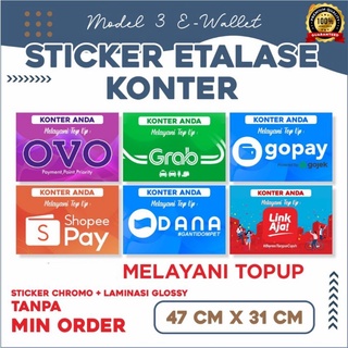 Image of STIKER Etalase Konter Saldo / Stiker Dekorasi Konter/MELAYANI TOP UP