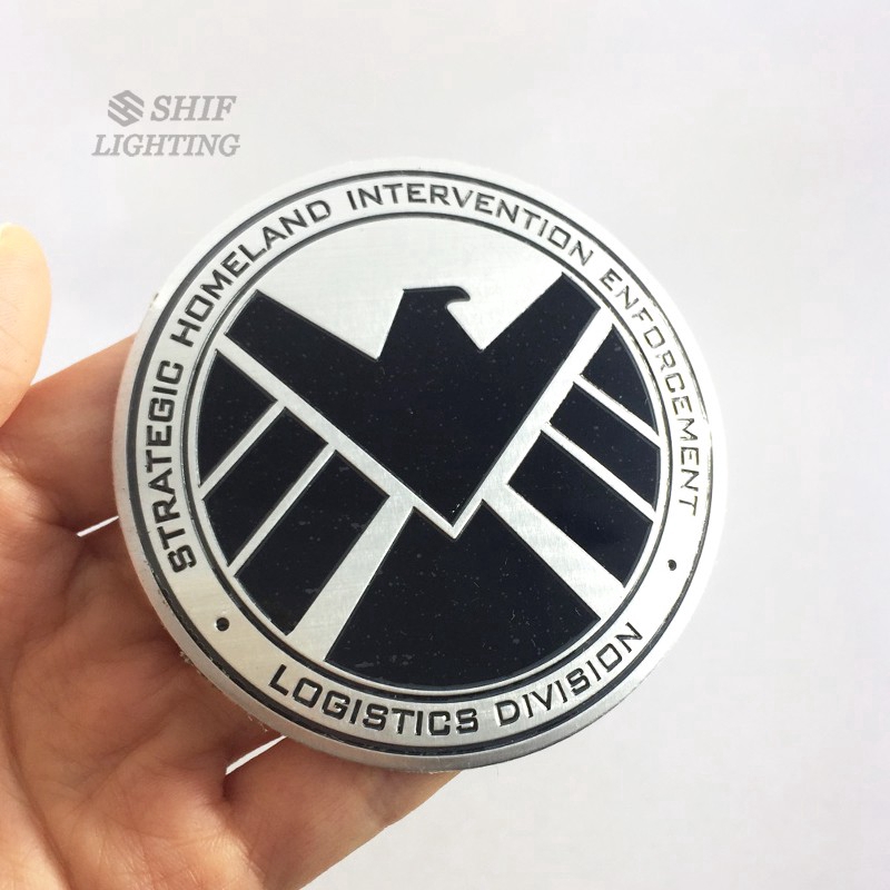 Sticker bằng nhôm hình logo avengers SHIELD S.H.I.E.L.D cho ô tô