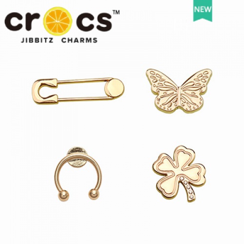 Phụ Kiện Khóa Giày crocs Hình Hoa Bằng Kim Loại Sáng Tạo DIY charms