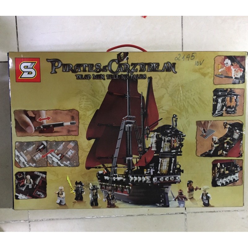 Lego con trai thuyền chiến-Lego tàu thủy cướp biển Ca-ri-bê.