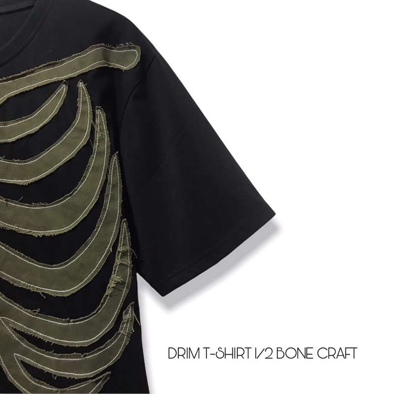 Áo thun local brand unisex nam nữ Drim T-shirt 1/2Bone craft form rộng | BigBuy360 - bigbuy360.vn