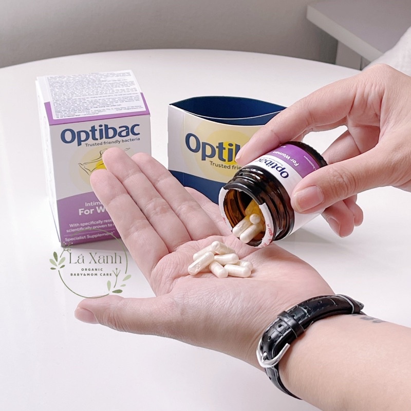 Viên uống lợi khuẩn vùng kín Optibac Tím cho phụ nữ mẹ bầu và sau sinh giảm viêm ngứa mùi hôi