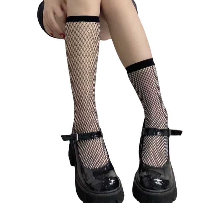 Xiangbao Tất Lưới Cỡ Nhỏ Họa Tiết Houndstooth Phong Cách Harajuku Cho Nữ Sinh