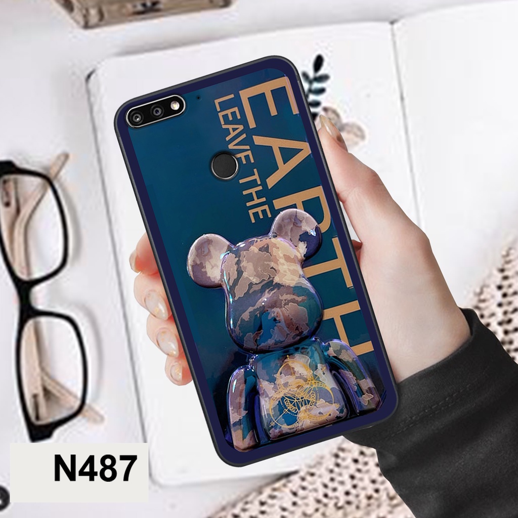 Ốp Huawei Y7 Prime 2018 / Y7 Pro 2018 bộ hình gấu bearick spider man cá tính phong cách siêu ngầu giá rẻ