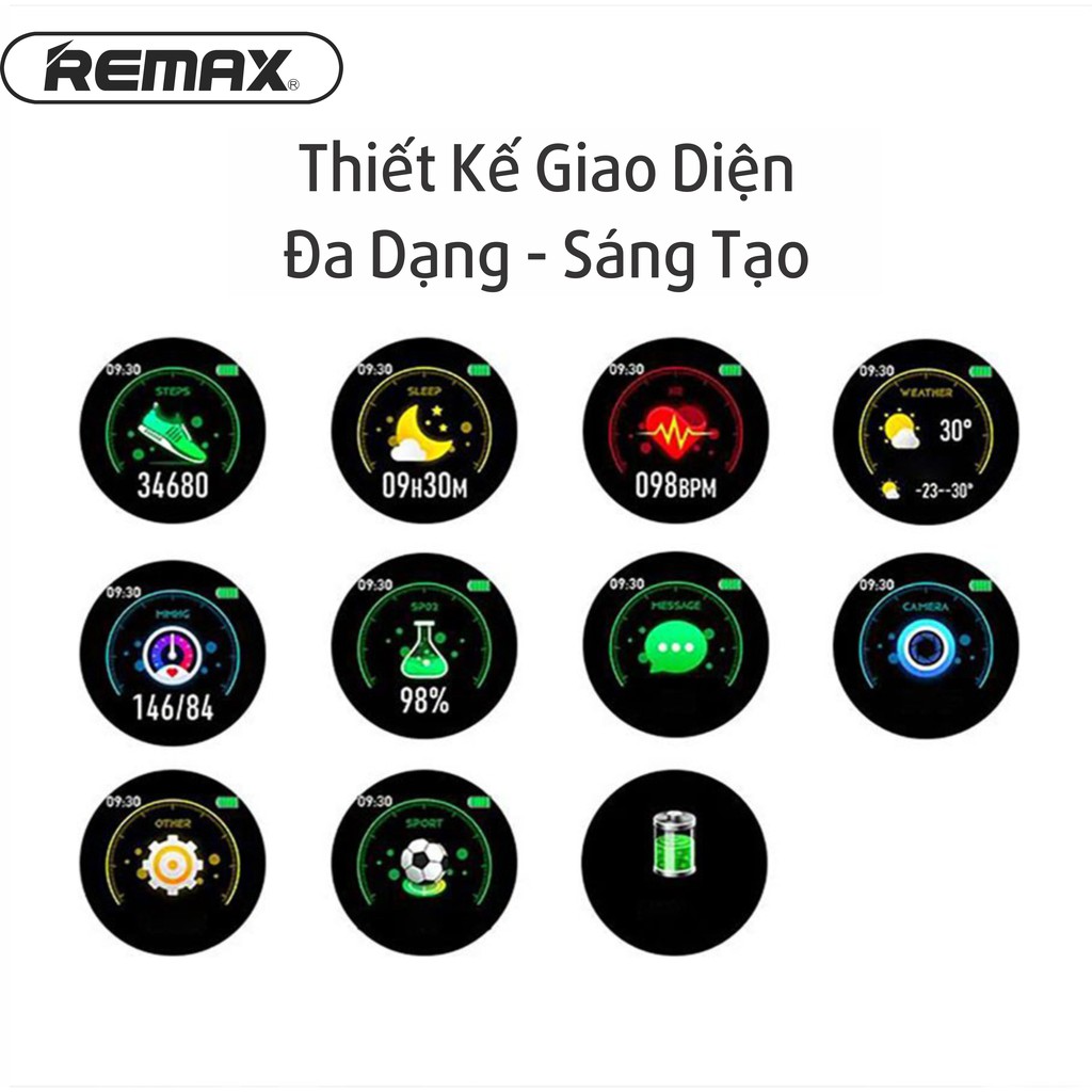 [BÁN LỖ XIN ĐÁNH GIÁ 5 ⭐️] Đồng Hồ Thông Minh Remax RL-EP09 Chống Nước IP67 Thiết Kế Cá Tính Thời Trang Hiện Đại