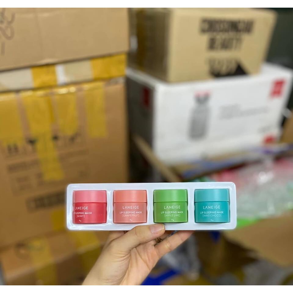 Mặt Nạ Dưỡng Môi Mini 💖Freeship💖 Mặt Nạ Ngủ Môi 𝗟𝗔𝗡𝗘𝗜𝗚𝗘 𝗟𝗜𝗣 𝗦𝗟𝗘𝗘𝗣𝗜𝗡𝗚 𝗠ask Mini Kit 8g