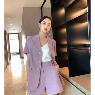 bộ vest công sở màu tím thời trang nữ đẹp