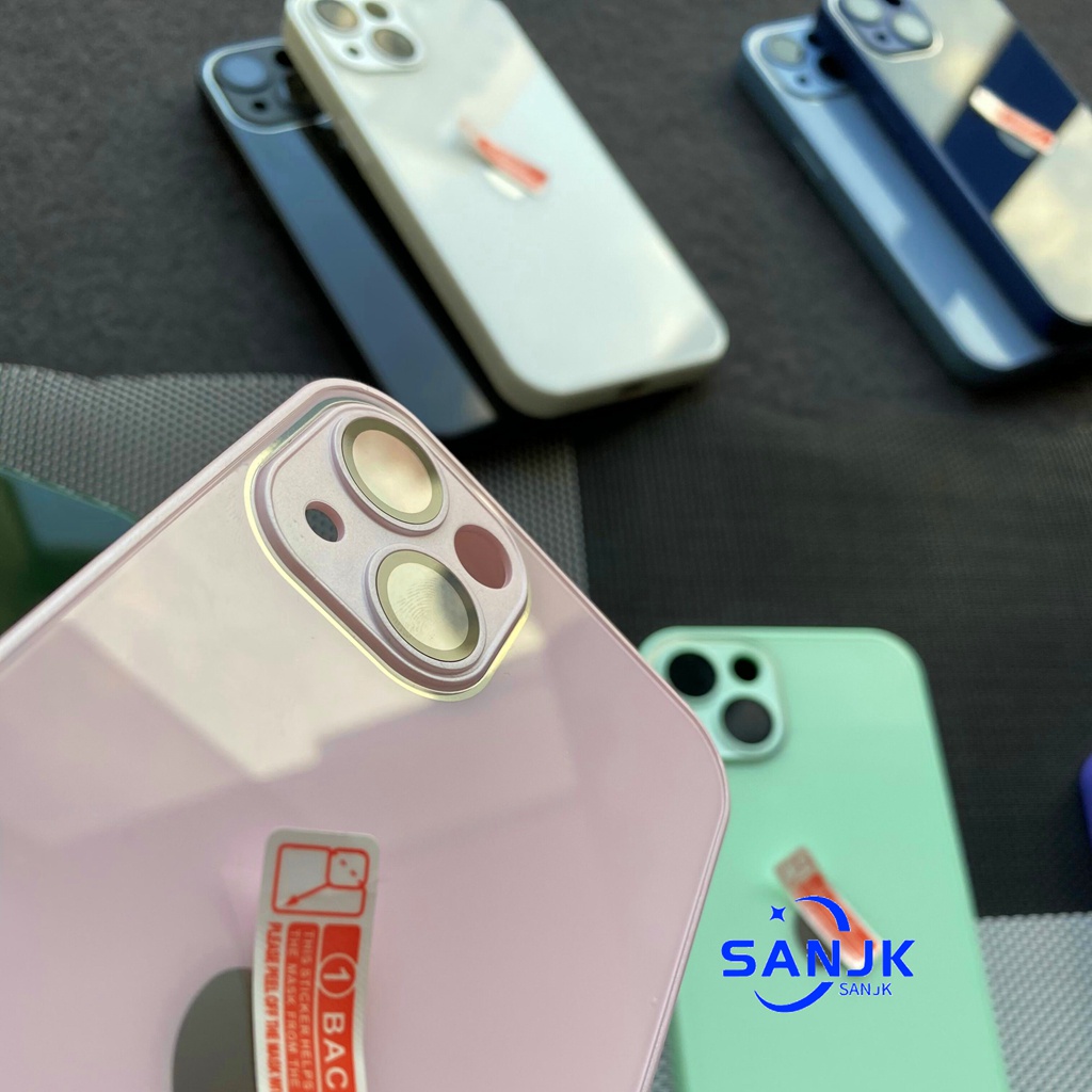 Ốp Điện Thoại Màu Trơn Bảo Vệ Ống Kính Máy Ảnh Cho iPhone 11 Pro Max 12 Pro Max 13 Pro Max