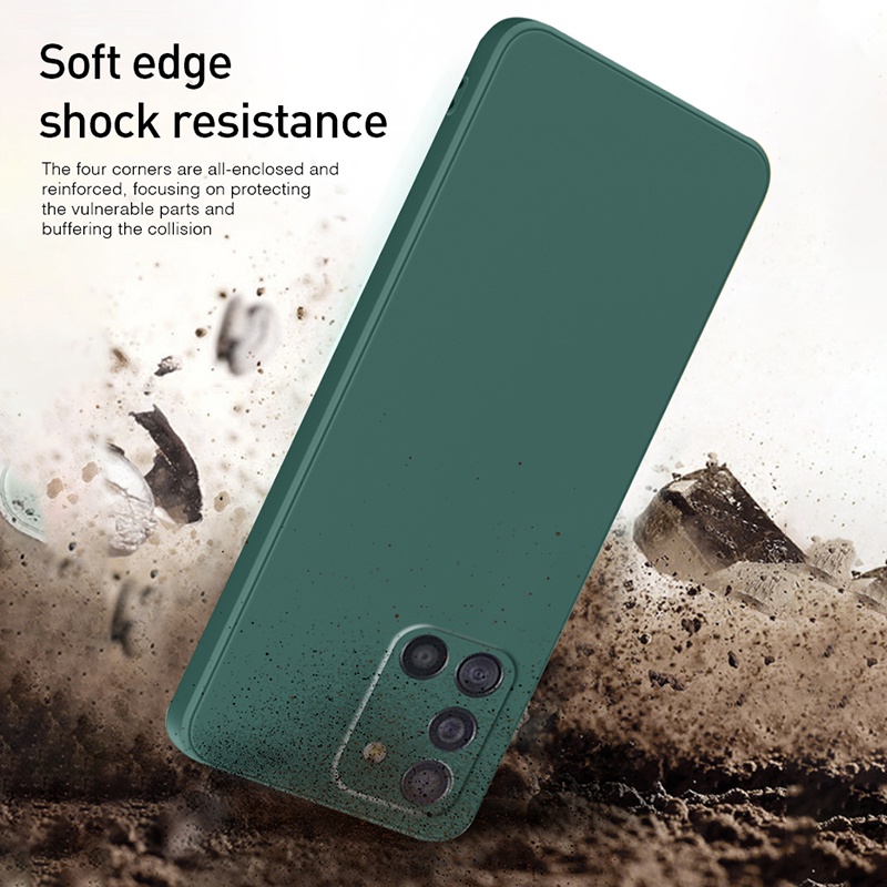 Ốp Điện Thoại Silicon TPU Chống Sốc Cạnh Vuông Màu Kẹo ốp lưng Cho Samsung Galaxy A54 A34 A14 5G