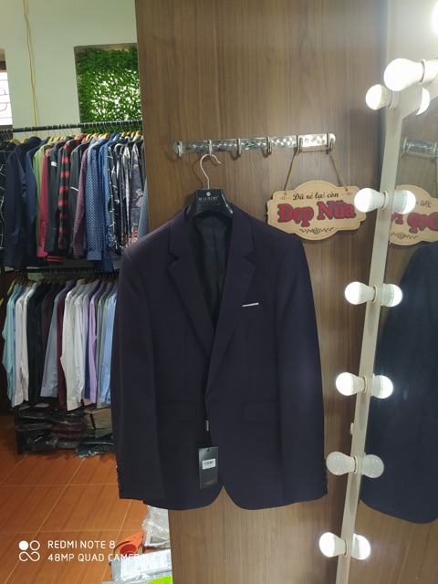 Áo vest Biluxury tím đậm 1 khuy bắt mắt