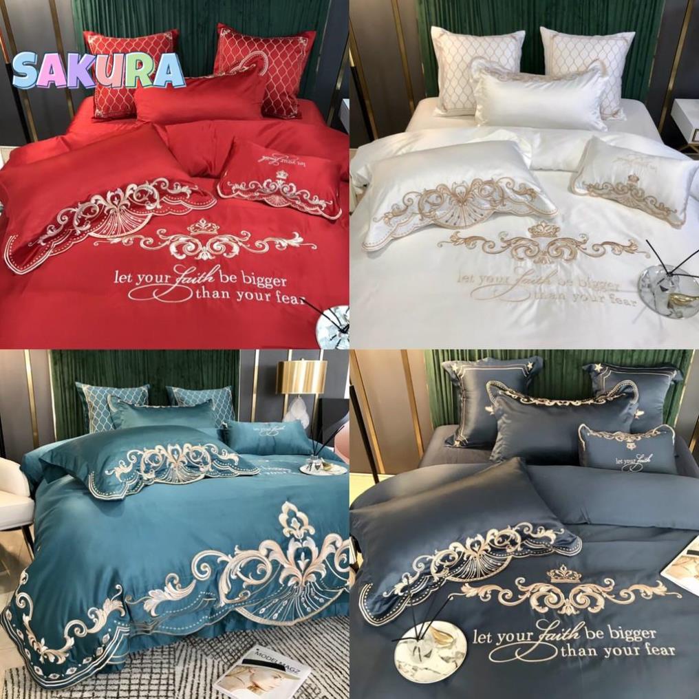SIÊU SALES- Bộ Chăn Ga Gối Lụa Satin 60s Hoàng Gia Nhập Khẩu Chính Hãng - Chăn Ga Gối Lụa Cao Cấp