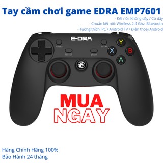GAME THỦ PHẢI CÓ - Tay cầm chơi game EDRA EMP7601 - Tương thích PC Điện Thoại MTB Tivi Android - cực nhạy - EDRAshop