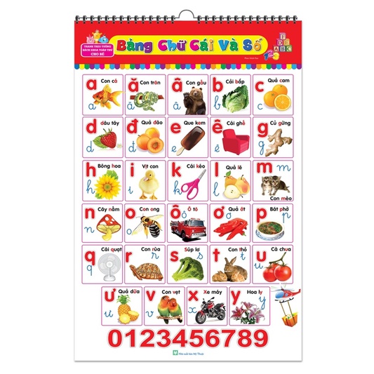 Sách - Tranh treo tường bảng chữ cái và số (tái bản)
