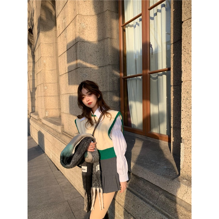 Áo Khoác Dệt Kim Không Tay Màu Sắc Thời Trang Cho Nữ | BigBuy360 - bigbuy360.vn