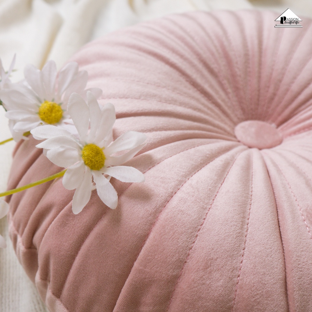 Passion Gối Sofa Đệm Ngồi Tròn Trang Trí Sofa Bí Ngô Tròn Nhung Cao cấp