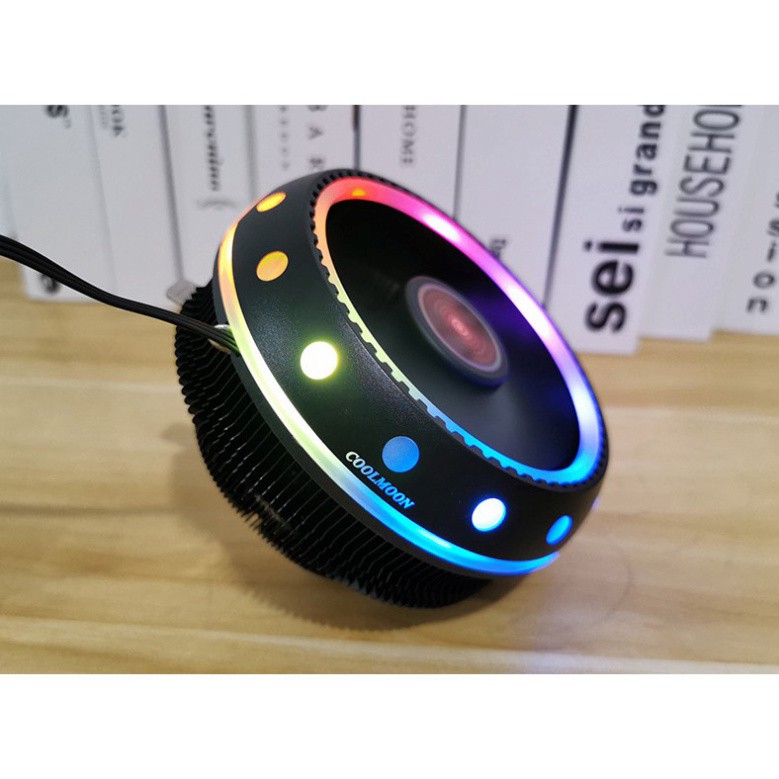 Quạt Tản nhiệt CPU Coolmon LED RGB Tự động đổi màu