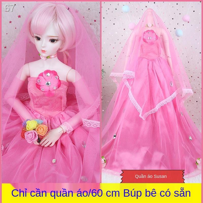 Búp bê lớn 60cm Ye Lolita Quần áo cổ tích công chúa băng giá Katie Yeluoli bjd Váy Barbie