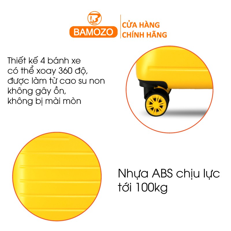 [BẢO HÀNH 5 NĂM] Vali du lịch Bamozo 8818 Size 20" - Kéo Nhựa Cao Cấp-Chống Va Đập-Size xách tay - Viuviu