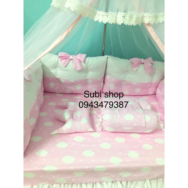 QUÂY GA HANDMADE SIÊU XINH  CÓ KHÓA THÁO VỎ GIẶT RIÊNG  -ẢNH THẬT 100%-giá tận kho sỉ_hàng đẹp loại 1- TẶNG THÊU TÊN BÉ