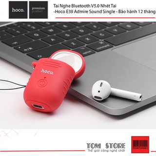 Tai nghe bluetooth v5.0 nhét tai -hoco e39 admire sound single - bảo hành 12 tháng
