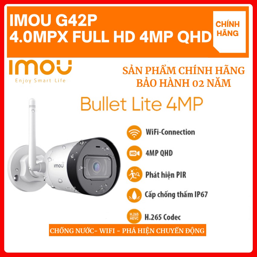 Camera IP Wifi 4.0MP IPC-G42P- IMOU - BH24T Chính hãng