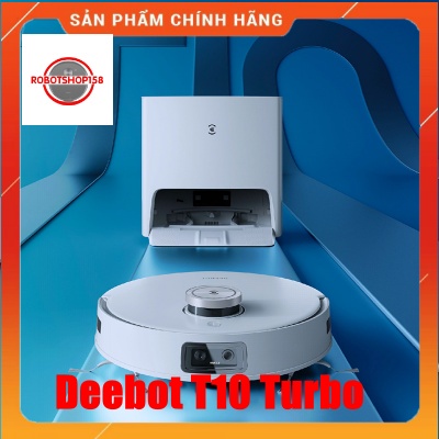Robot hút bụi lau nhà Ecovacs Deebot T10Turbo - tự giặt khăn cao cấp - Hàng Like New 98-99%,  bản nội địa