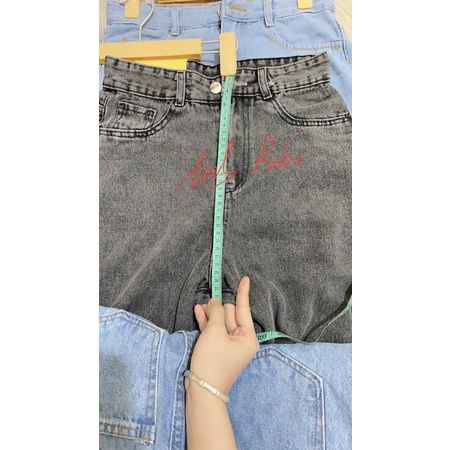 Quần Jeans Baggy [99k TDSHOPX6] Ống Rộng Cạp Chéo Cao Nữ, Quần Bò Suông Style Hàn Quốc 2021 -Anh Ribi | WebRaoVat - webraovat.net.vn