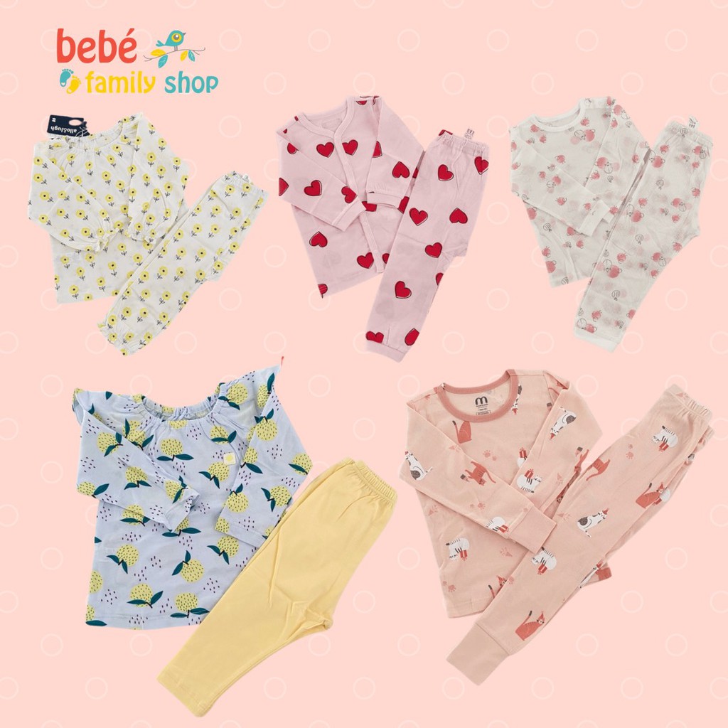 [Size 8-18kg] Bộ dài xuất Hàn Bé Gái xuất dư xịn